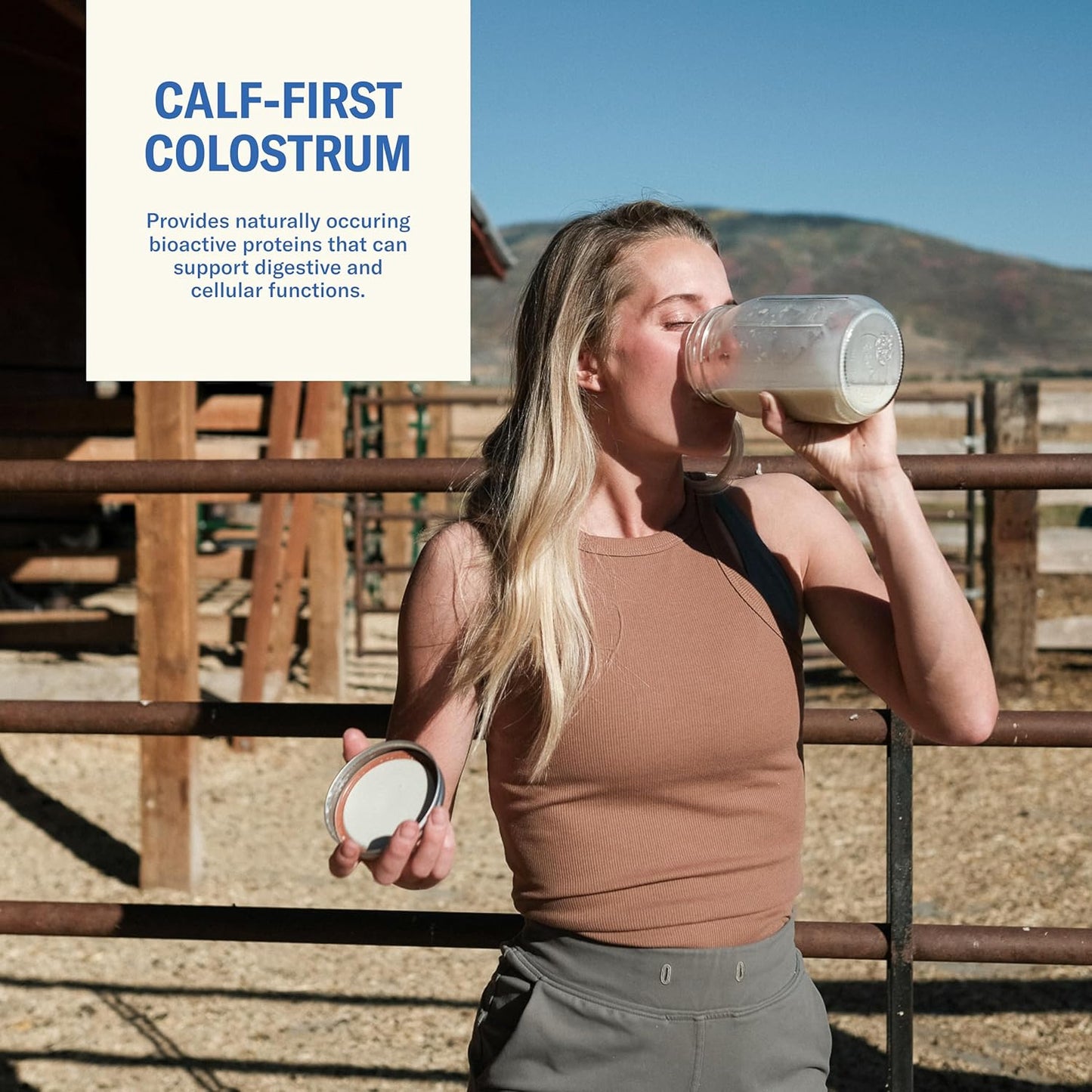 Ballerina Farm Grass Fed Whey Protein Powder, 24g Protein with Collagen Peptides, Bovine Colostrum, Hemp Hearts & Prebiotic Fiber